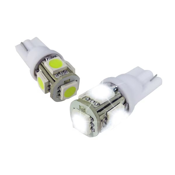 5 Smd T10 194 Wedge Bulb White 12V 2Pc, Spec-D Tuning, Mfr#: LED-194WH-03